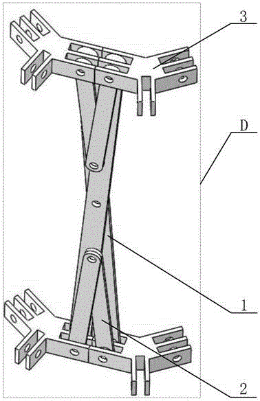 Complete scissor-like double-layer annular truss extendible antenna mechanism