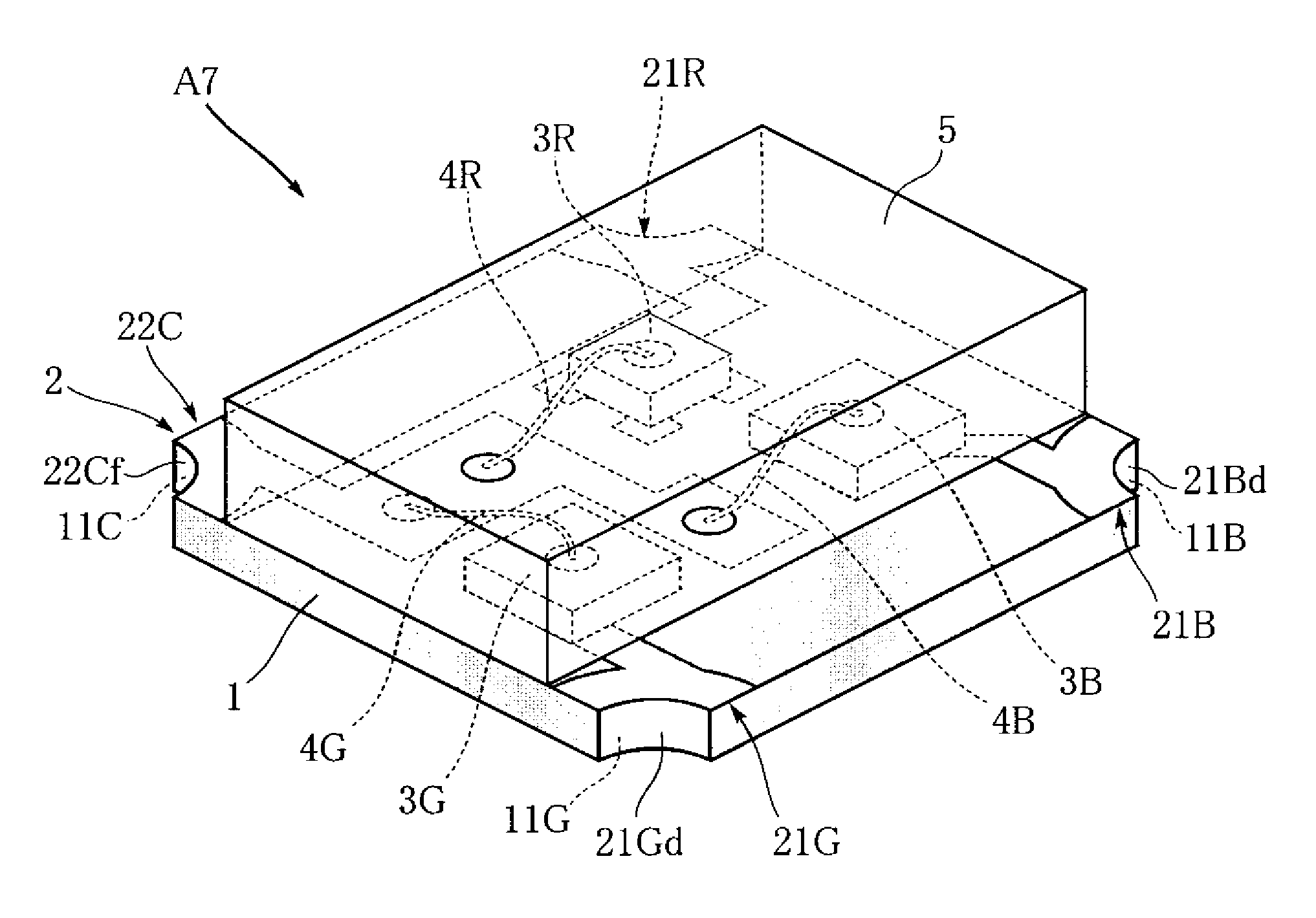 LED module and LED dot matrix display