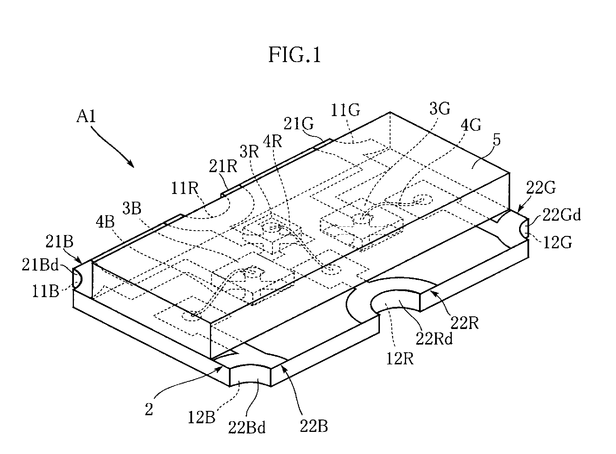 LED module and LED dot matrix display