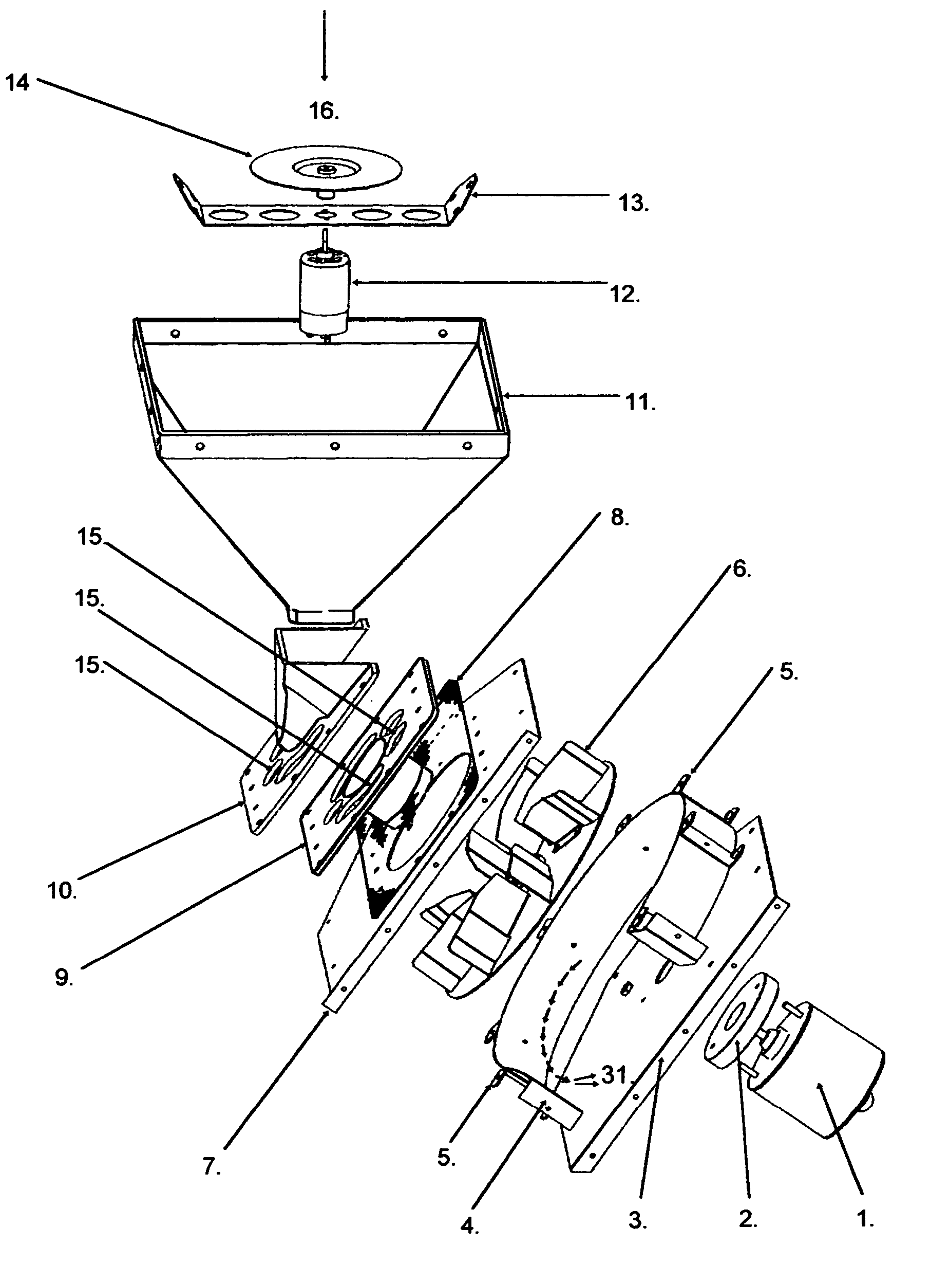 Directional broadcast feeder for fish and game