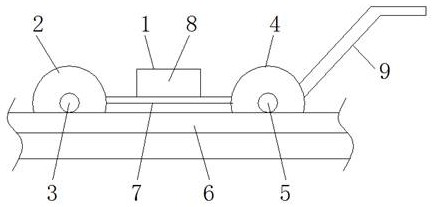 Self-propelled rail gauge detection structure device for rail detection