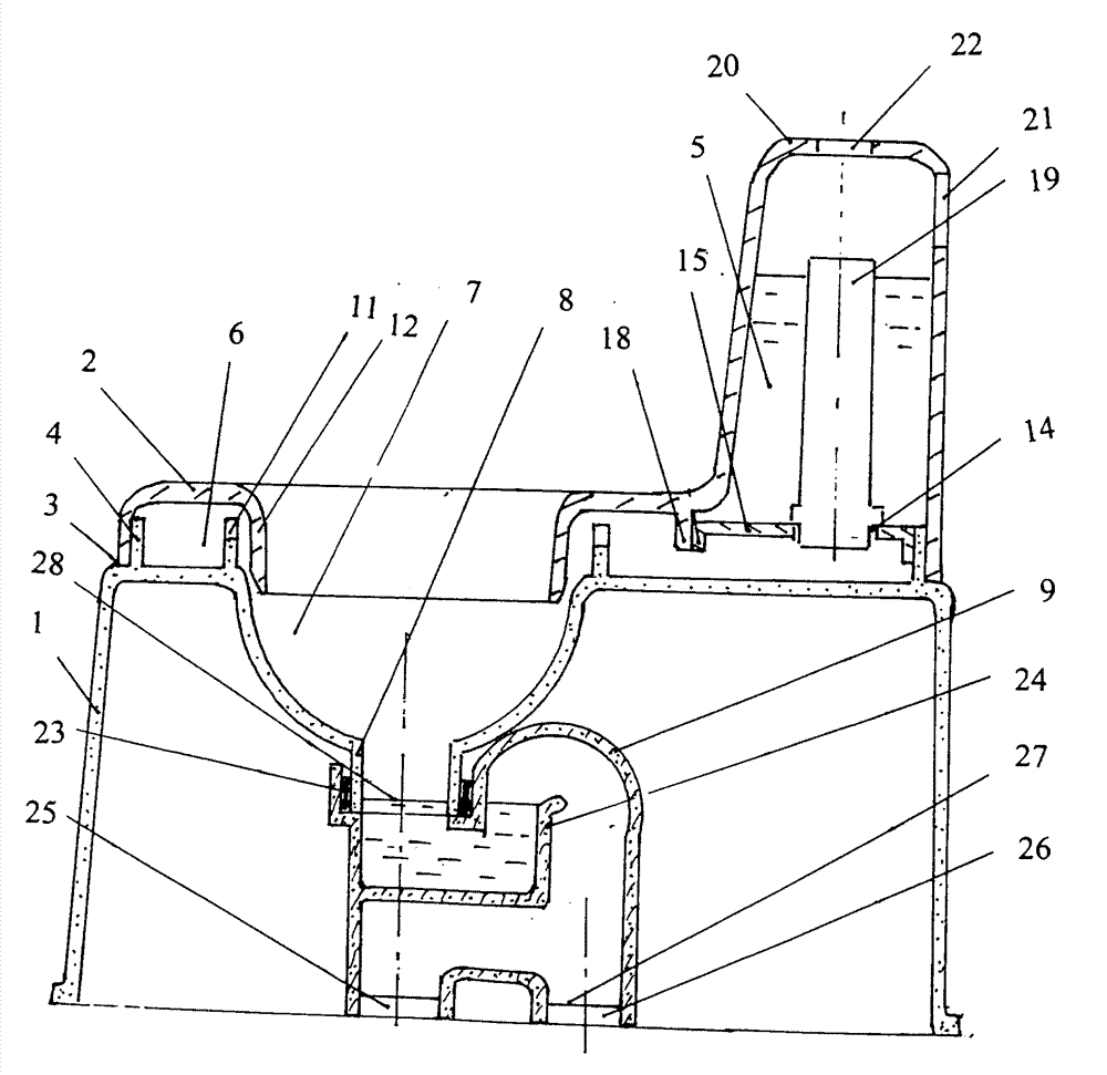 Plastic pedestal pan matrix and manufacturing method thereof