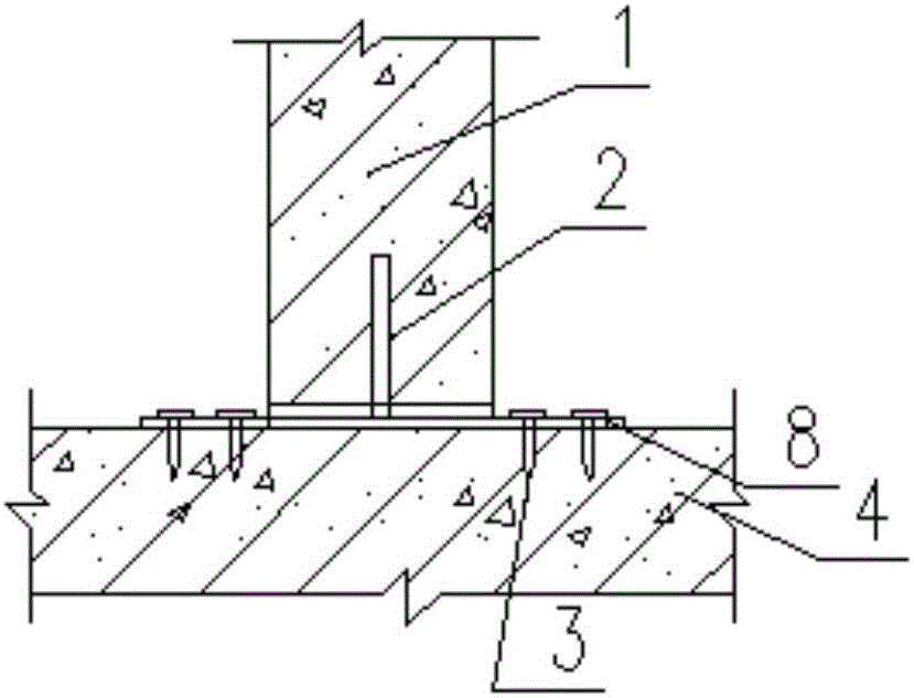 Prefabricated reinforced concrete structure column and system applying same and construction method of system