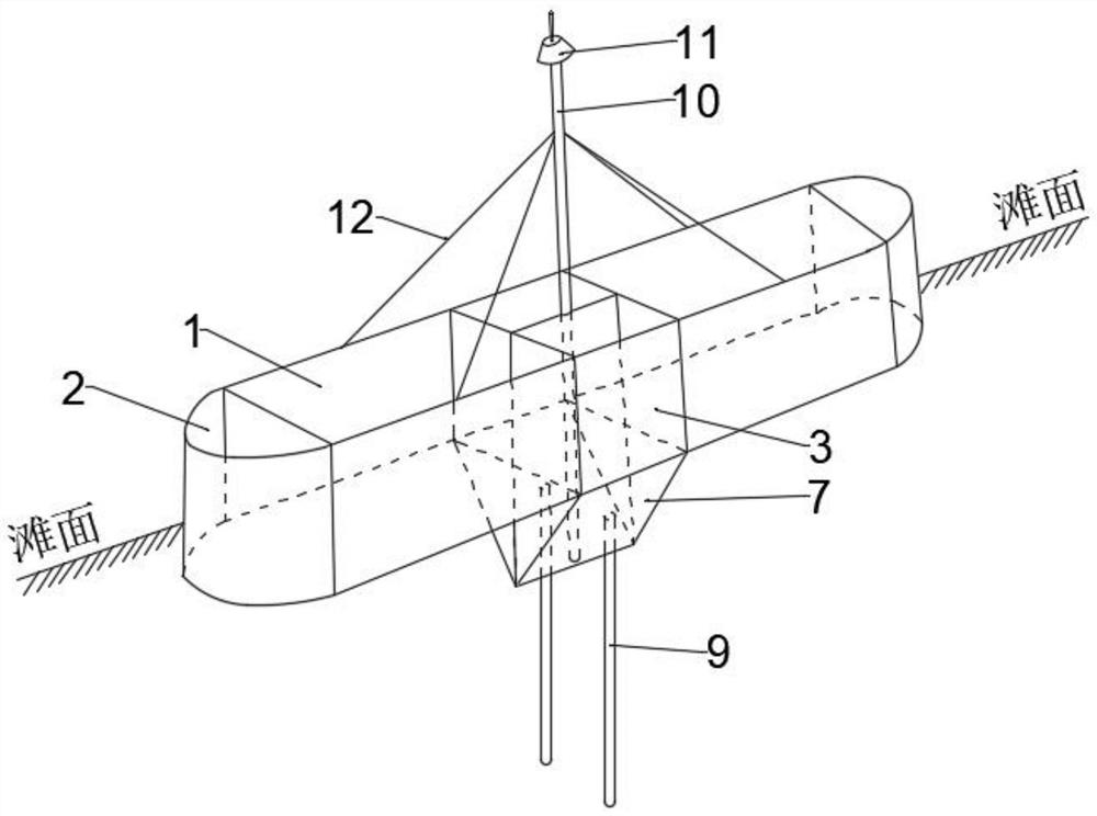 Monitoring device for local erosion and deposition deformation of tidal flat bed in intertidal zone