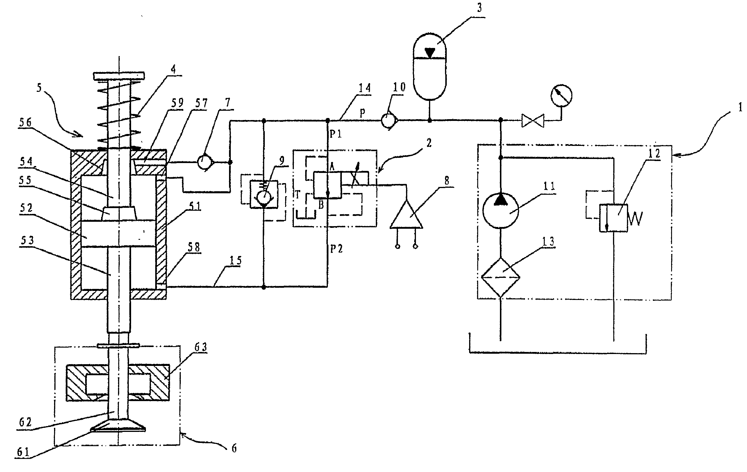 Variable engine valve control system with pressure difference