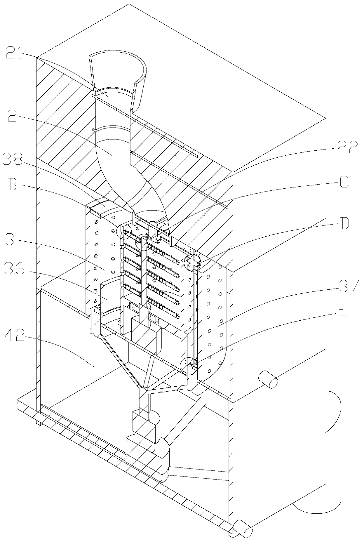 Small kitchen waste treatment device for garbage collection