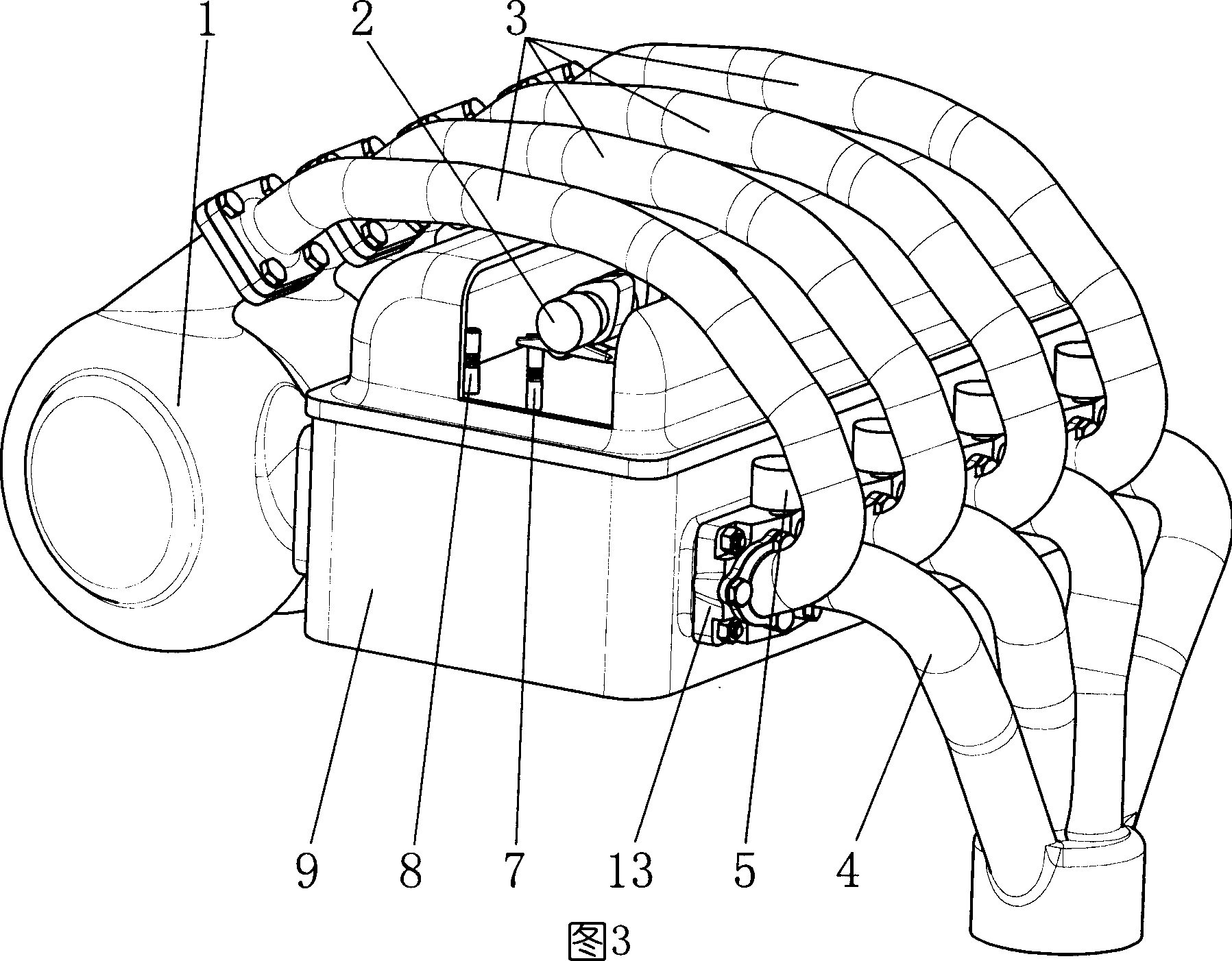 Composite gas inlet system for engine