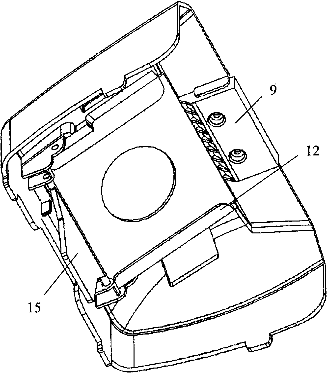 Cloth bag frame with dust collecting bag capable of being popped automatically