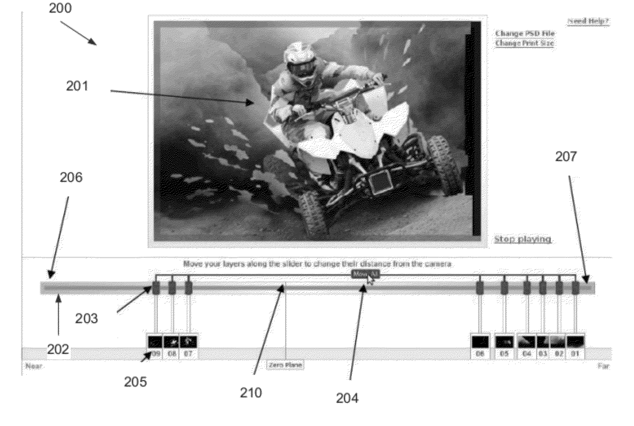 Method and system for adjusting depth values of objects in a three dimensional (3D) display