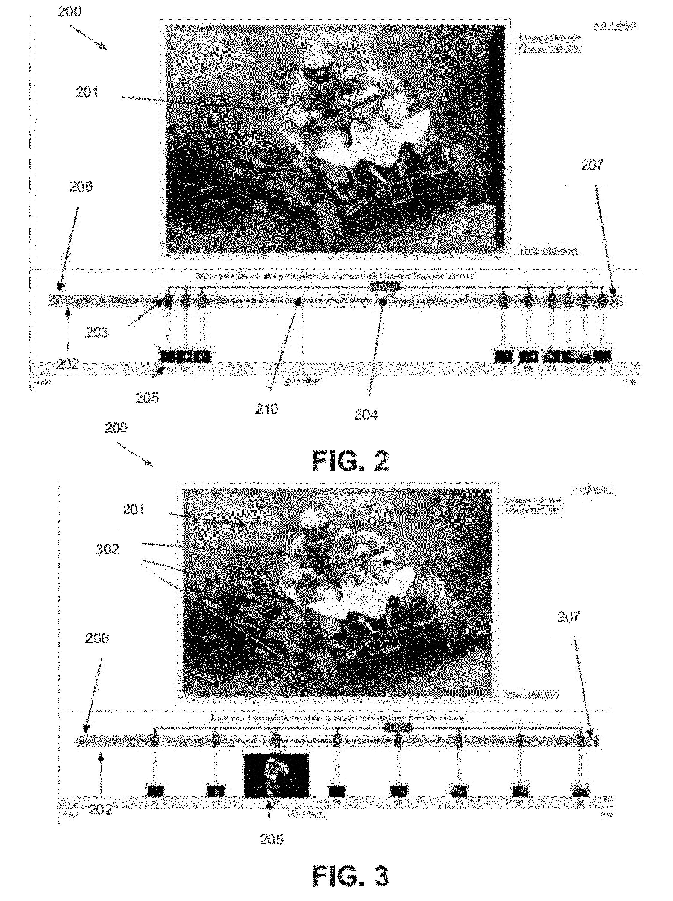 Method and system for adjusting depth values of objects in a three dimensional (3D) display