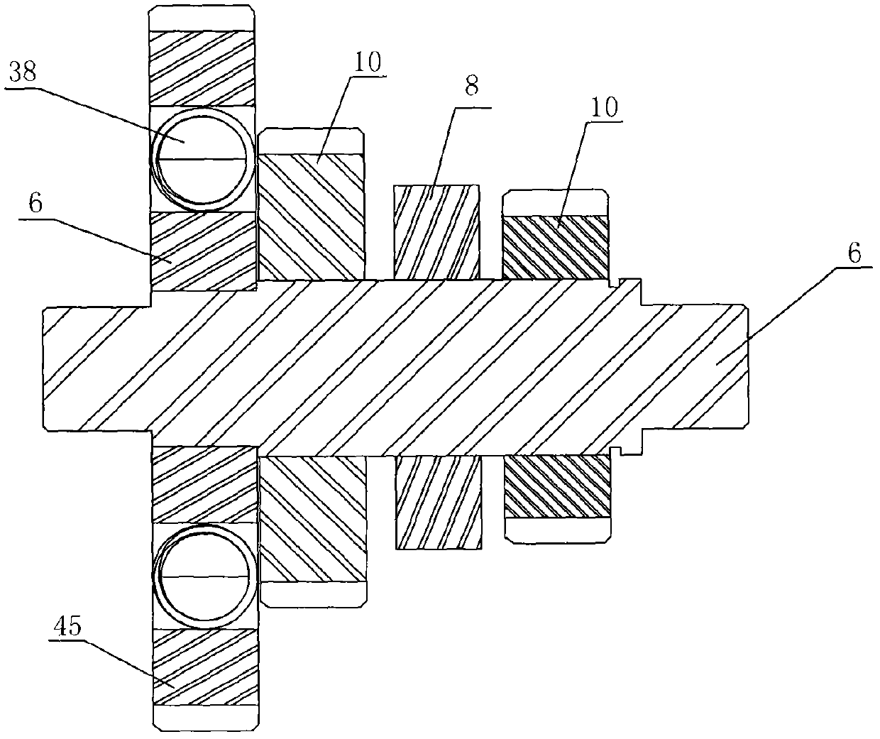 Two-way buffering transmission gear