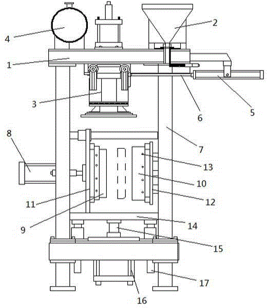 Core shooting machine provided with hot core boxes