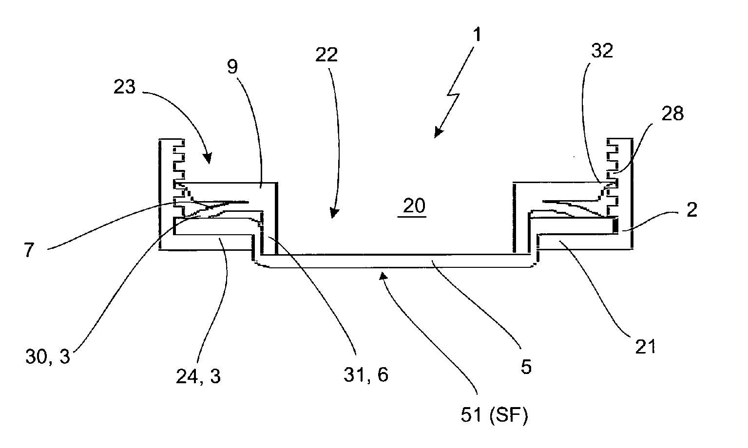 Diffusion insert for membrane analysis, kit, cell, and diffusion method