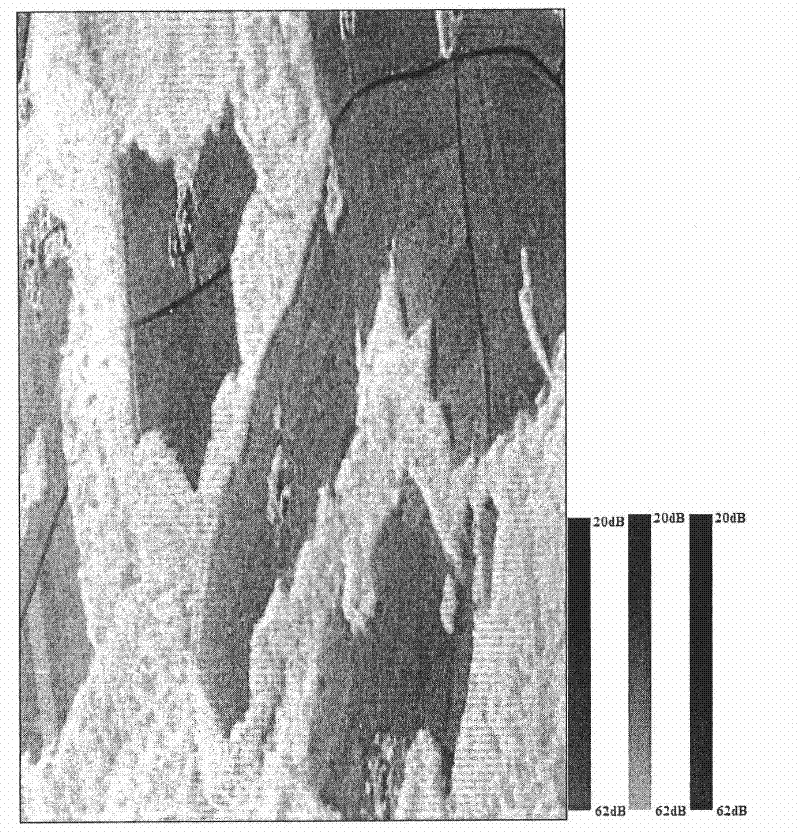 Method for estimating terrain by polarization interference of data of synthetic aperture radar