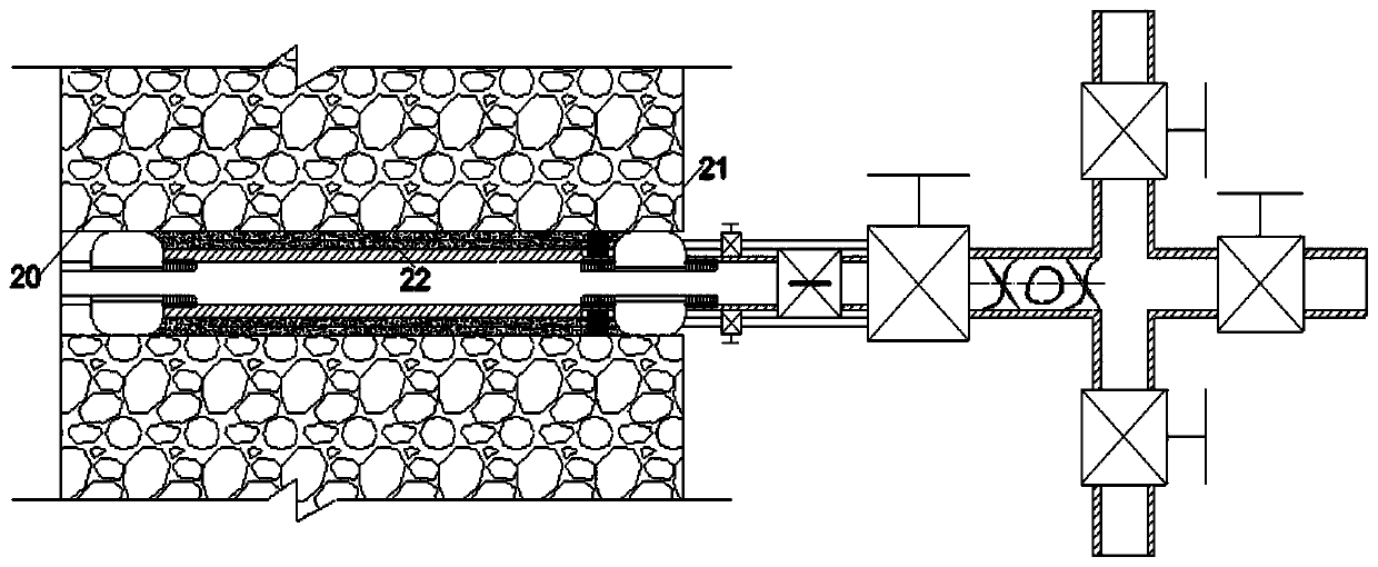 A convenient grouting sleeve device suitable for grouting behind walls and its application method