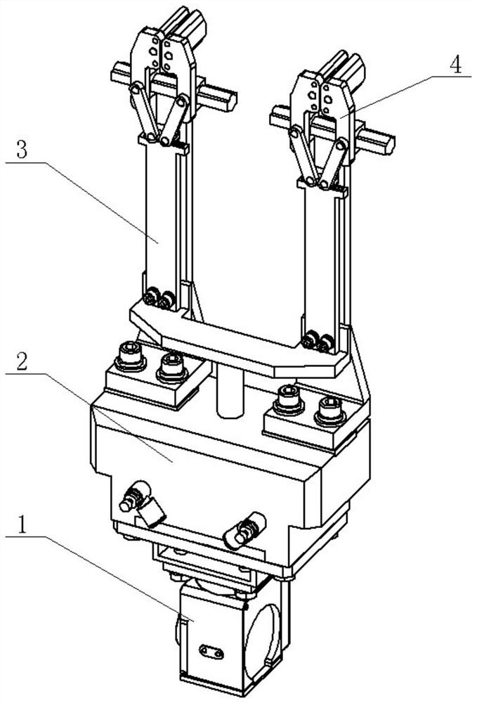 Degenerate-rank connecting rod end tooling of forging robot