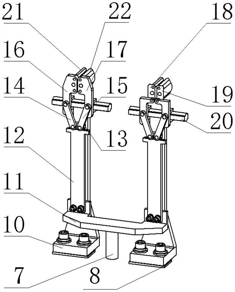 Degenerate-rank connecting rod end tooling of forging robot