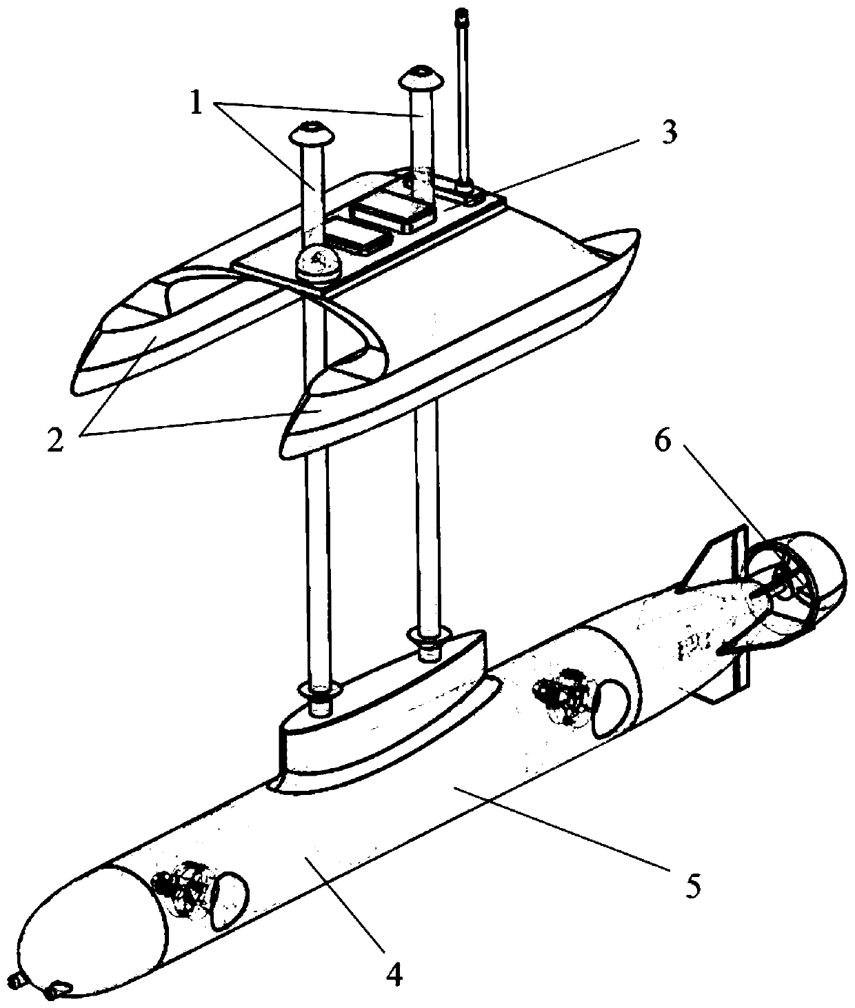 Unmanned wave-piercing navigation vehicle