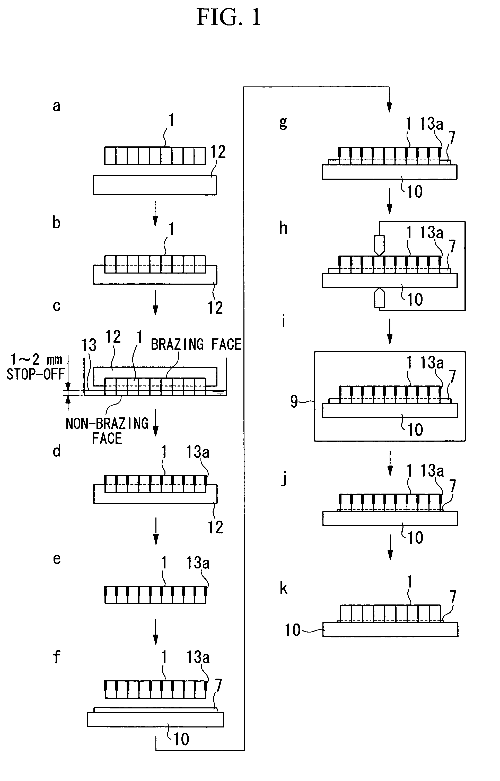 Brazing construction and method of brazing an abradable sealing material