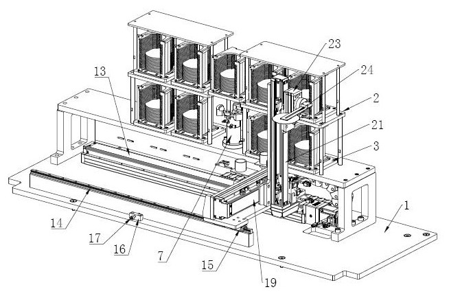 Automatic wafer feeding device for wafer feeding machine