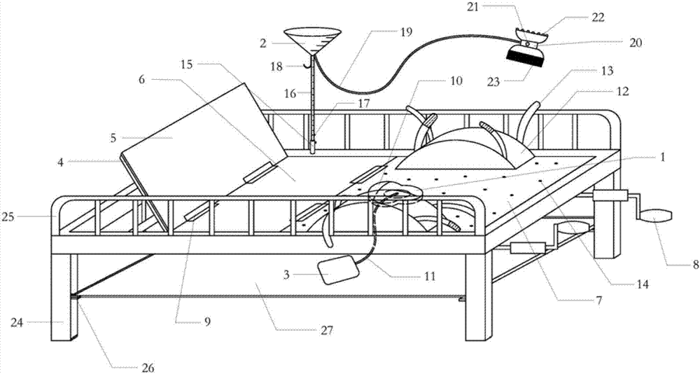 Training bed for treating patient suffering from neurogenic bladder