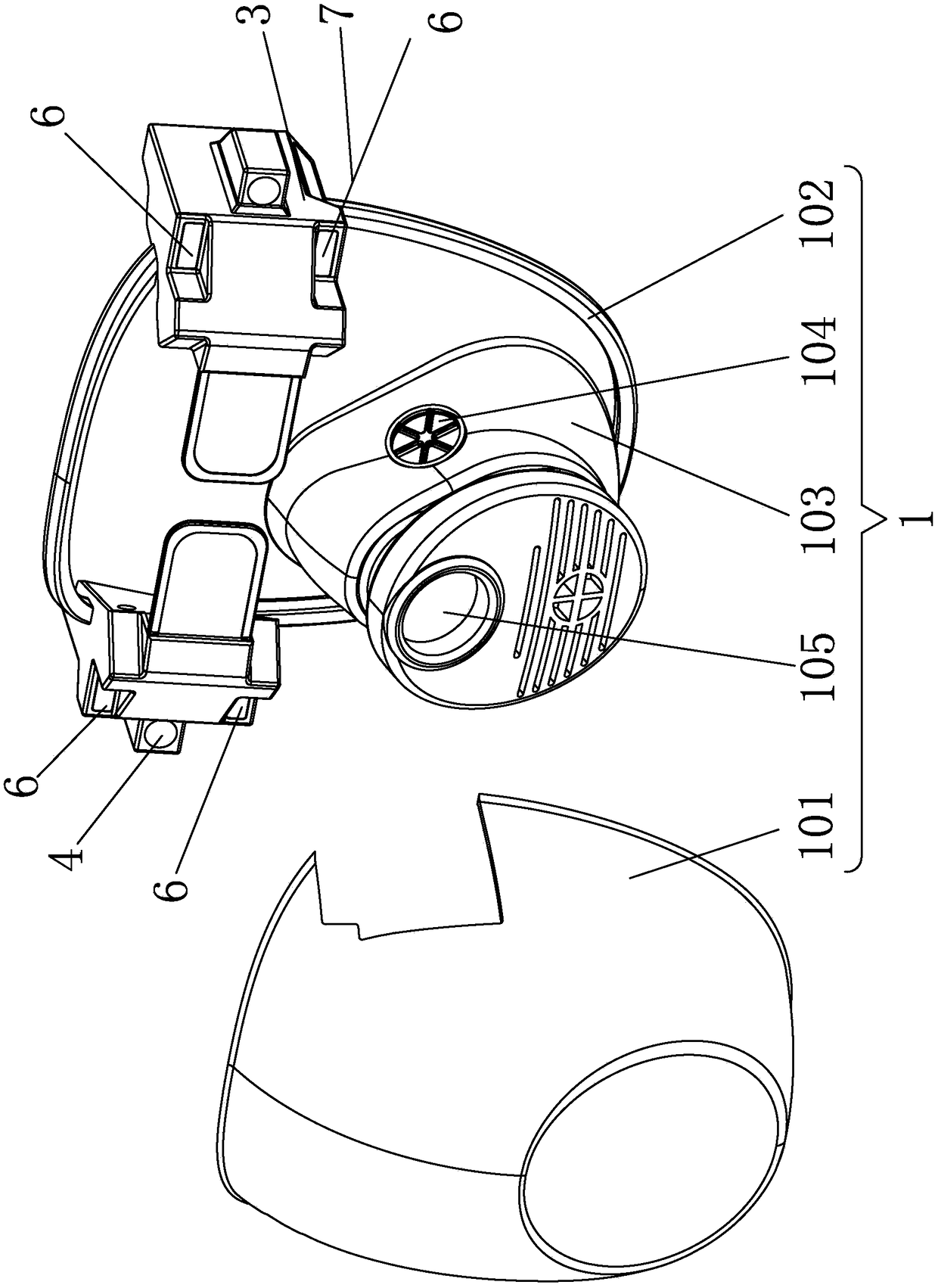 Breathing device for fire protection