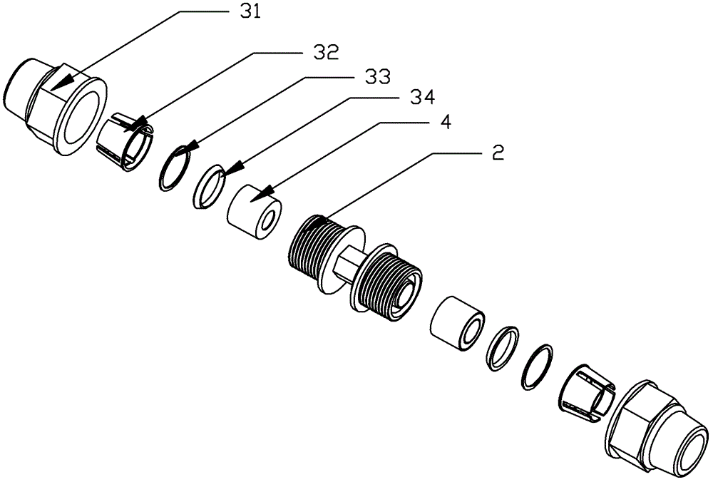 Medium-high frequency electromagnetic induction heating fusion steel-plastic composite pipe connecting unit