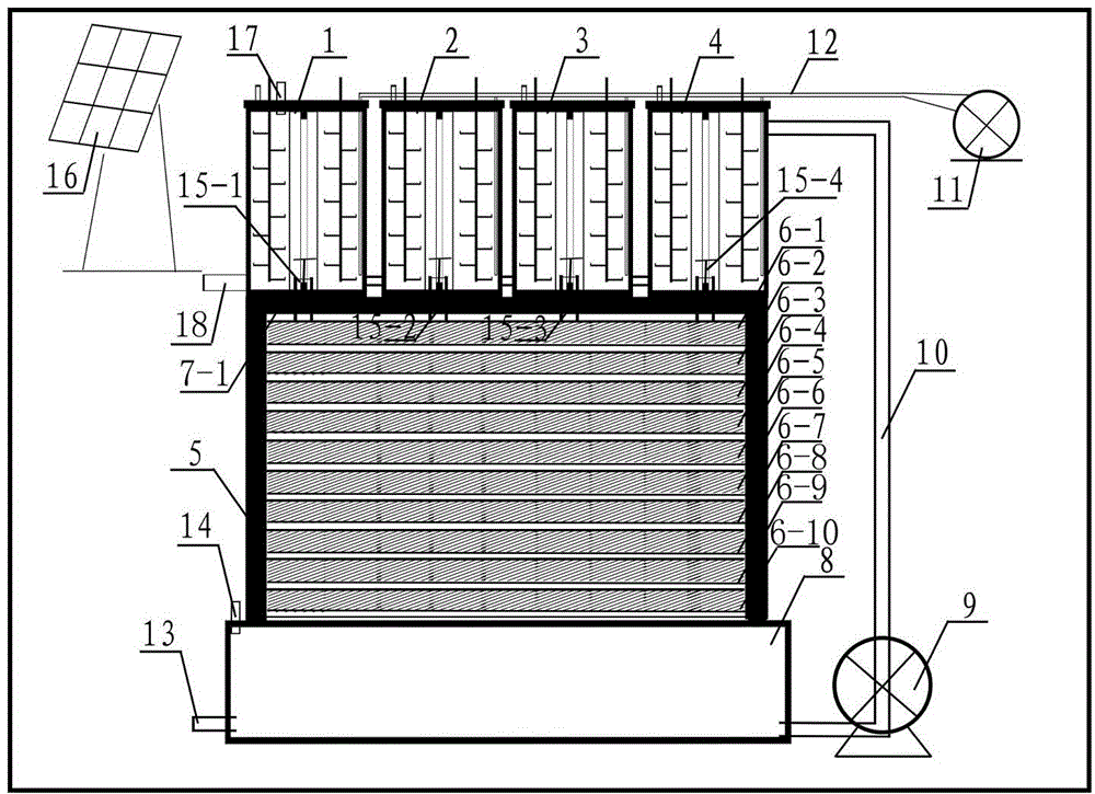 Solar photocatalytic degradation device