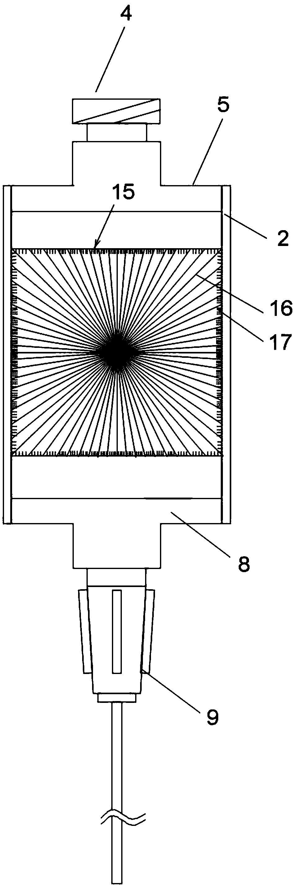 Injection partition type coaxial pipe puncture needle