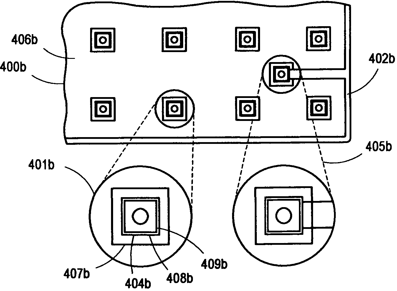 Front illuminated back side contact thin wafer detectors