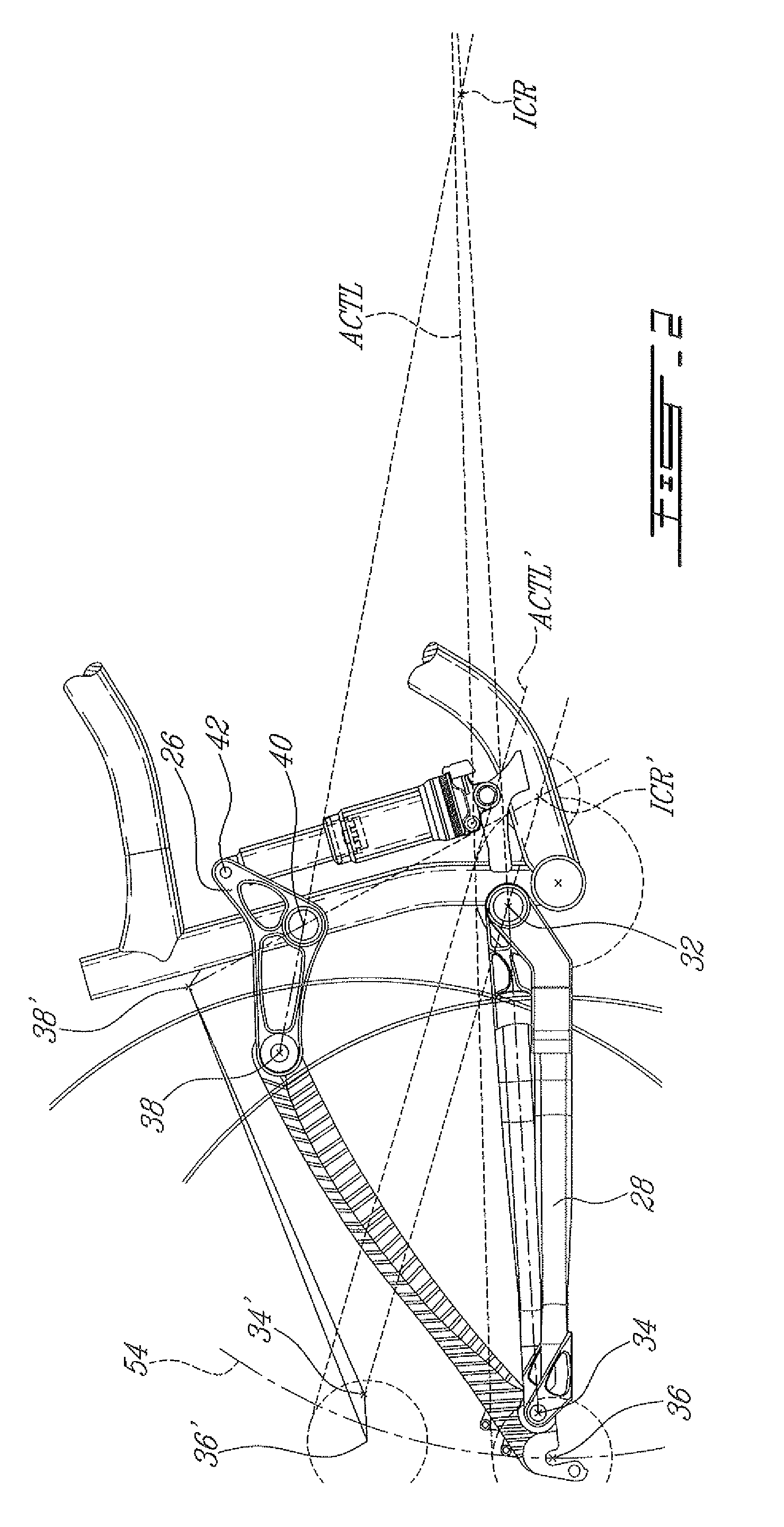 Bicycle rear suspension system