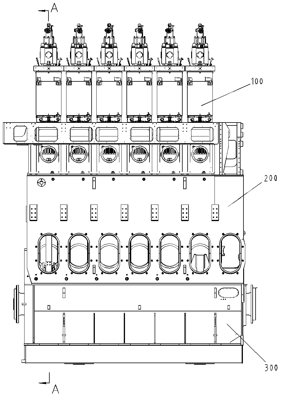 How to use the on-hook tooling of the piston assembly of the marine low-speed diesel engine