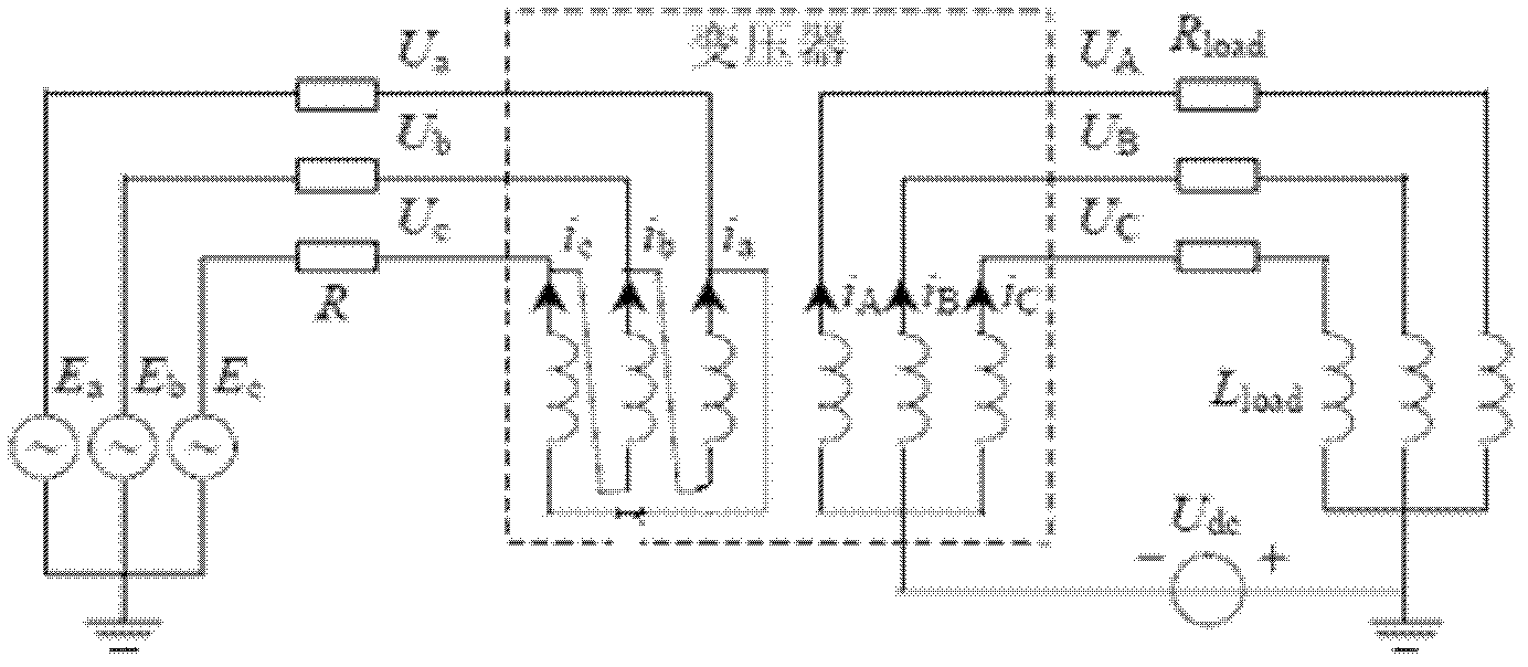 Method and device for detecting direct-current component in alternating current