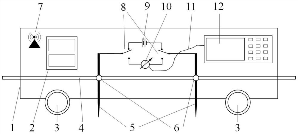 Movable variable-pitch underground space structure detection equipment and method