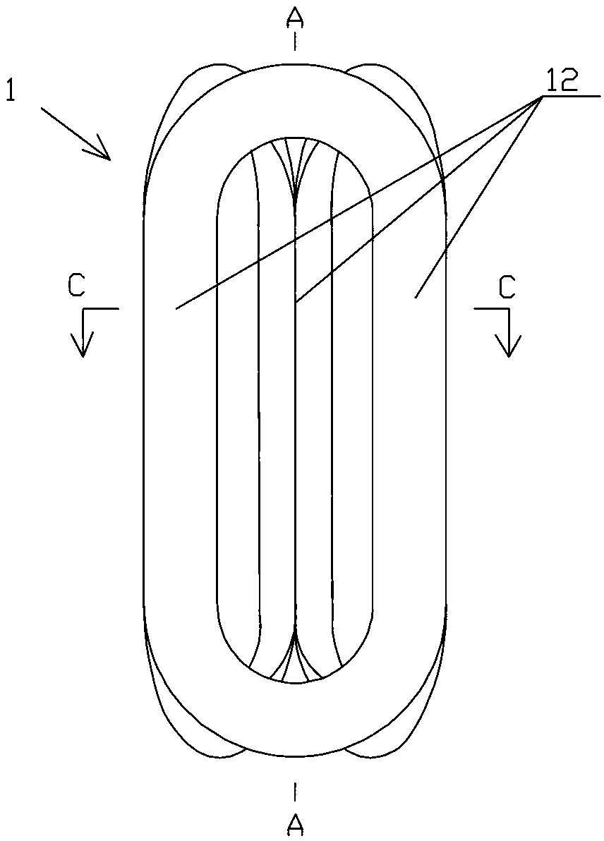 Inner-cooling transformer rolling iron core