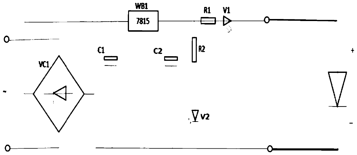 Detection circuit for switching components and detector