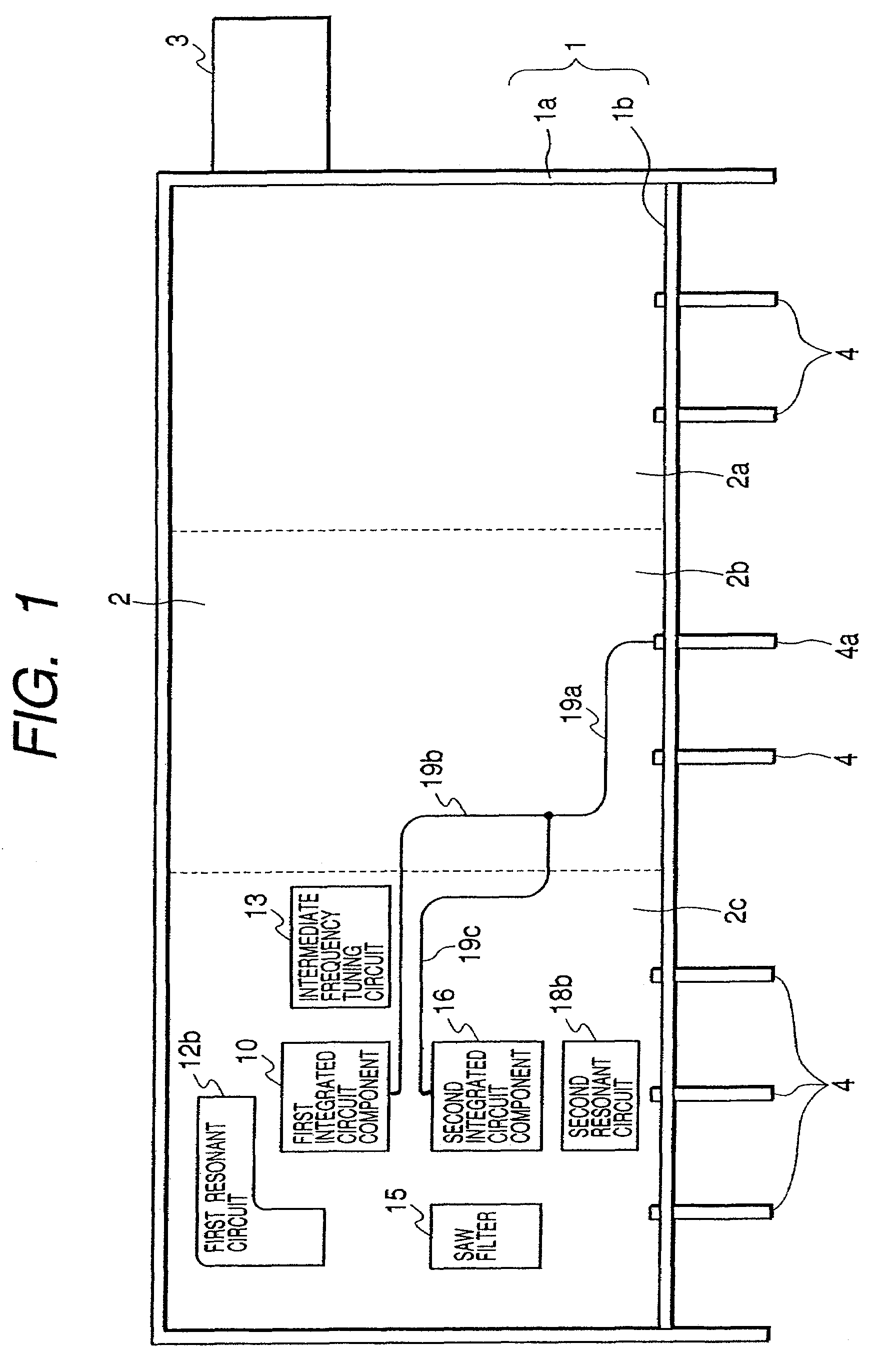 Television tuner having level of harmonics of oscillation signal suppressed low