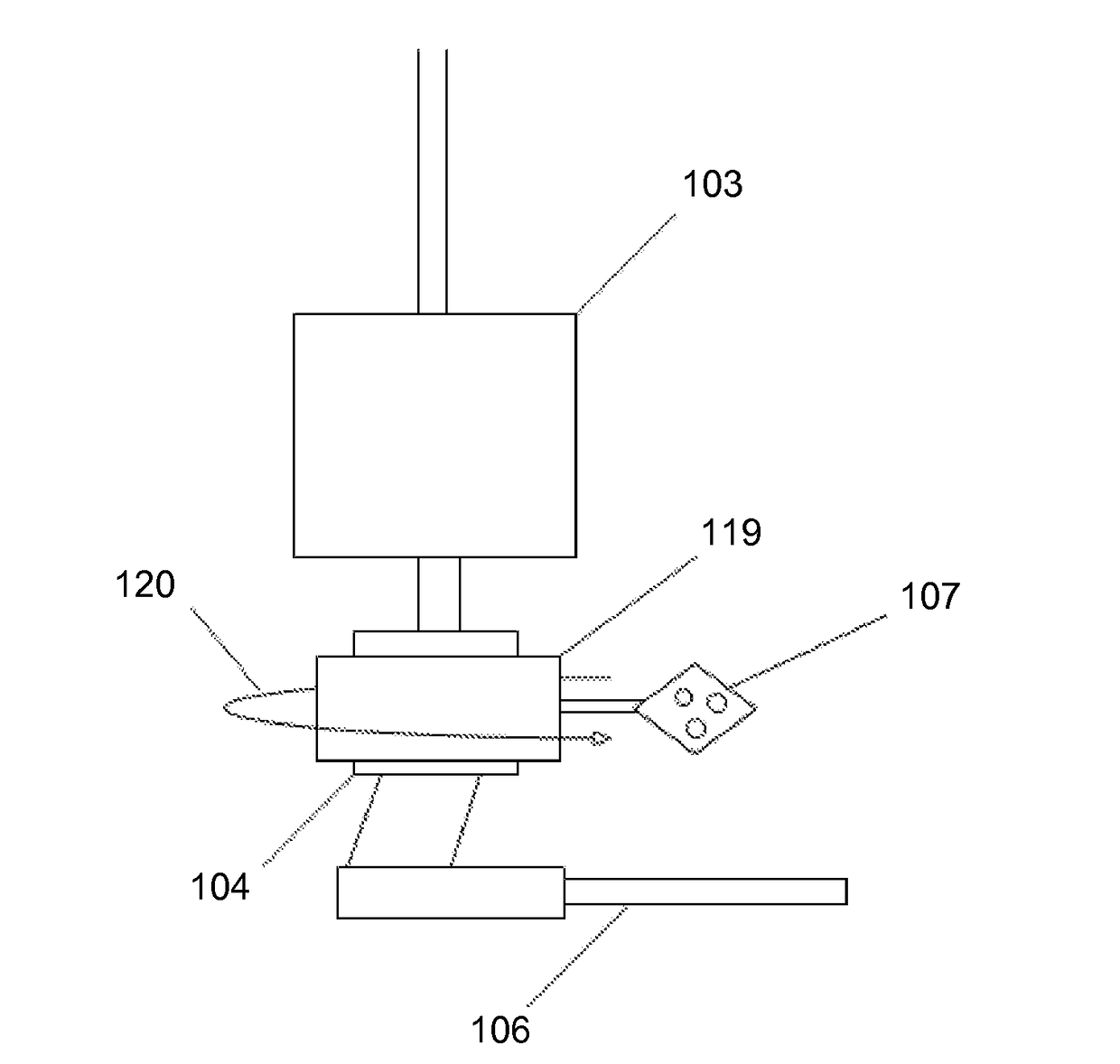 Actively controlled optical tracker with a robot