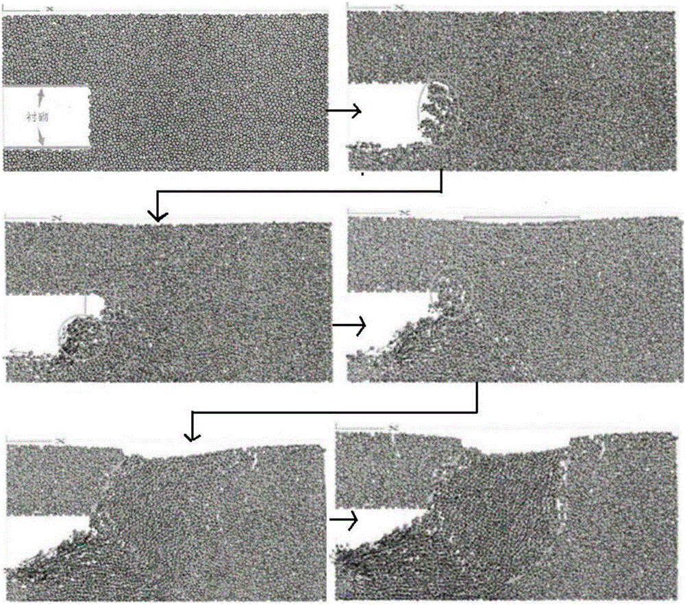 Method for demonstrating surface collapse disaster caused by subway tunnel construction