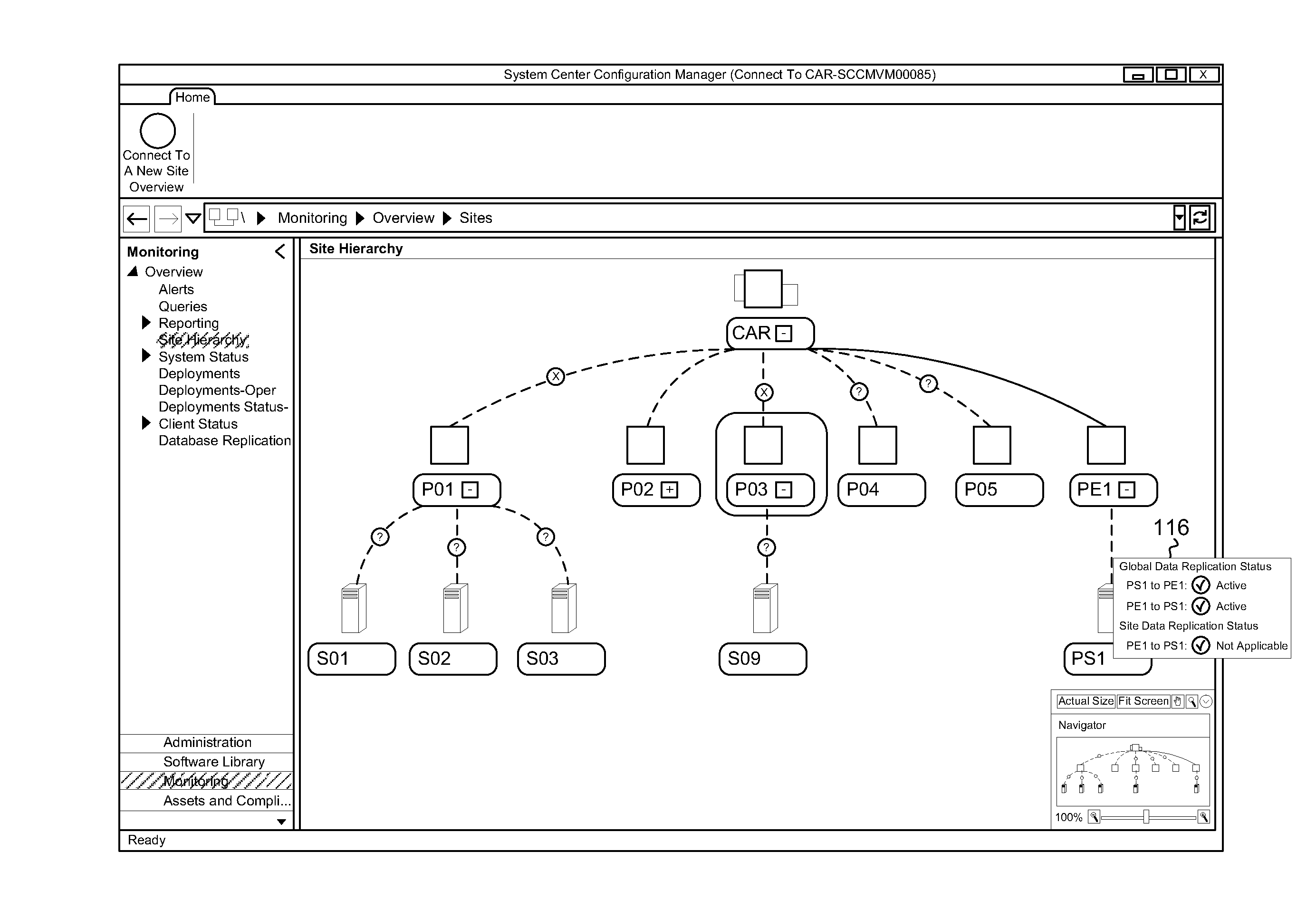 Relationship visualization and graphical interaction model in it client management