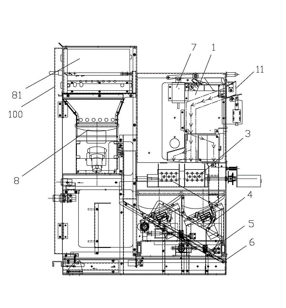 Circulating coin processing mechanism of ticket vending machine