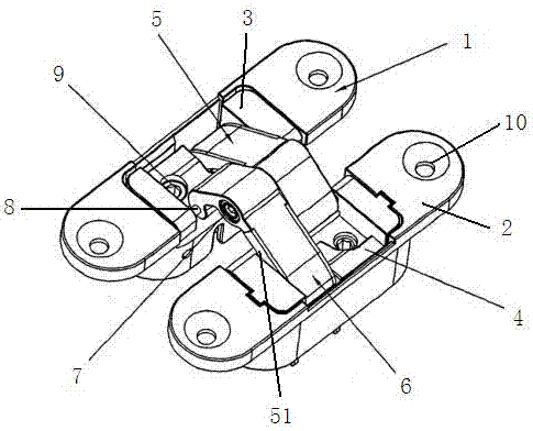 Adjustable three-dimensional hinge