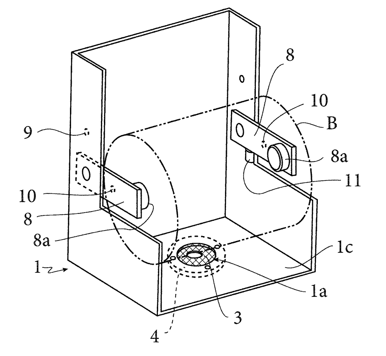 Strip dispensing apparatus for flexible material packs in coils positioned horizontally or vertically