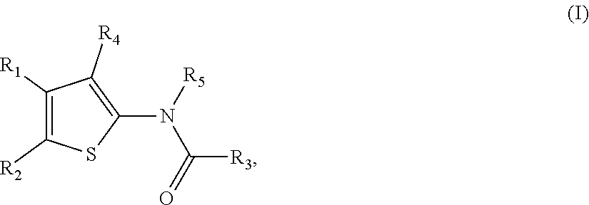 Non-fused thiophene derivatives and their uses