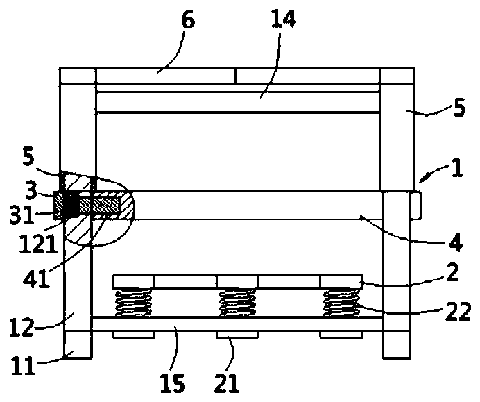 A shock-absorbing battery box applied to new energy vehicles