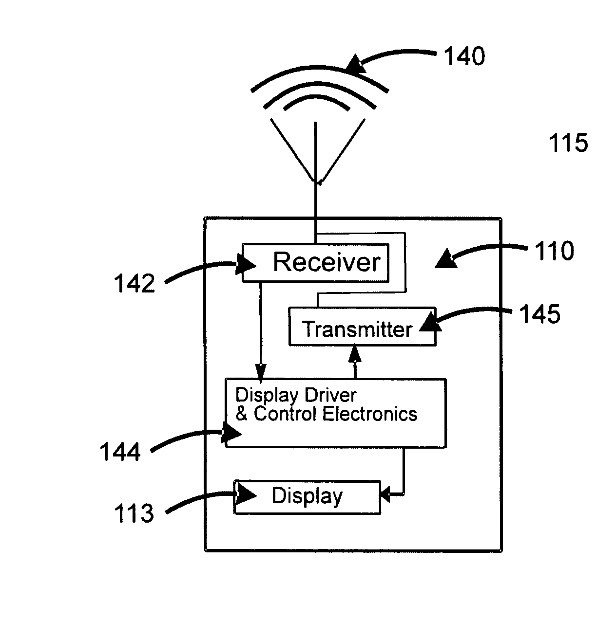 Remote cholesteric display