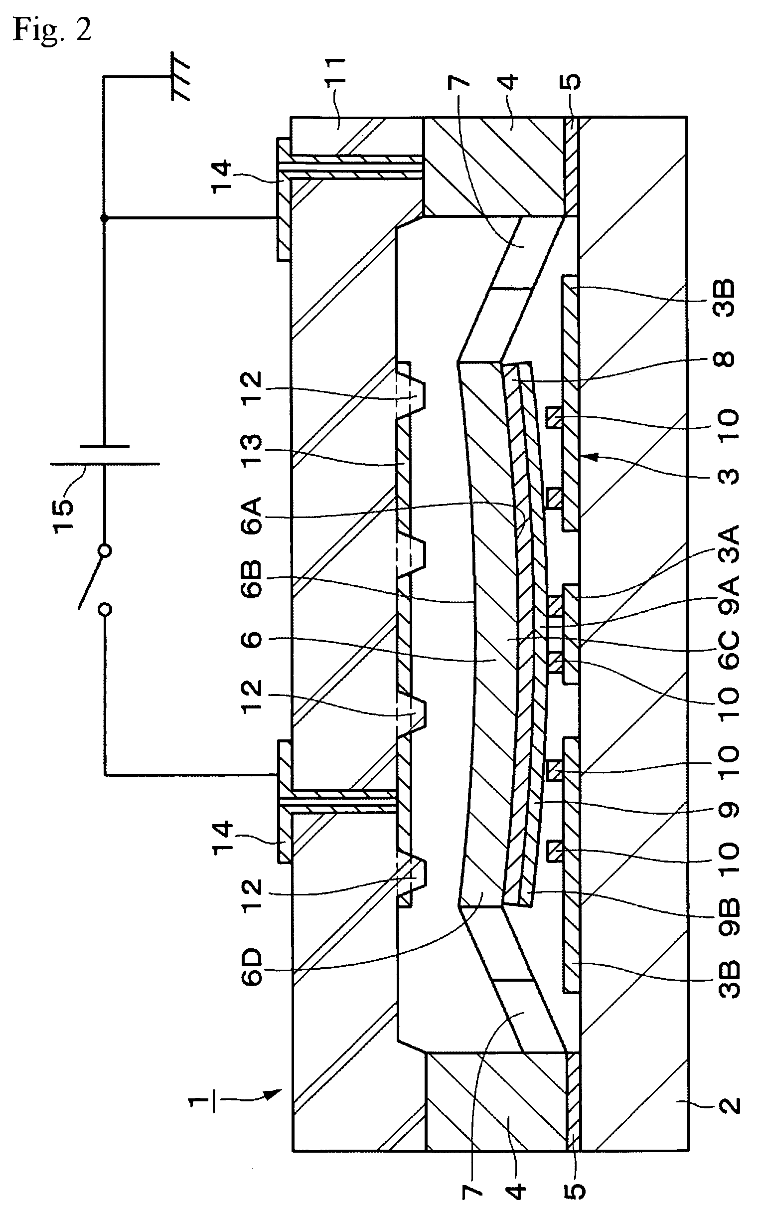 Variable capacitance element