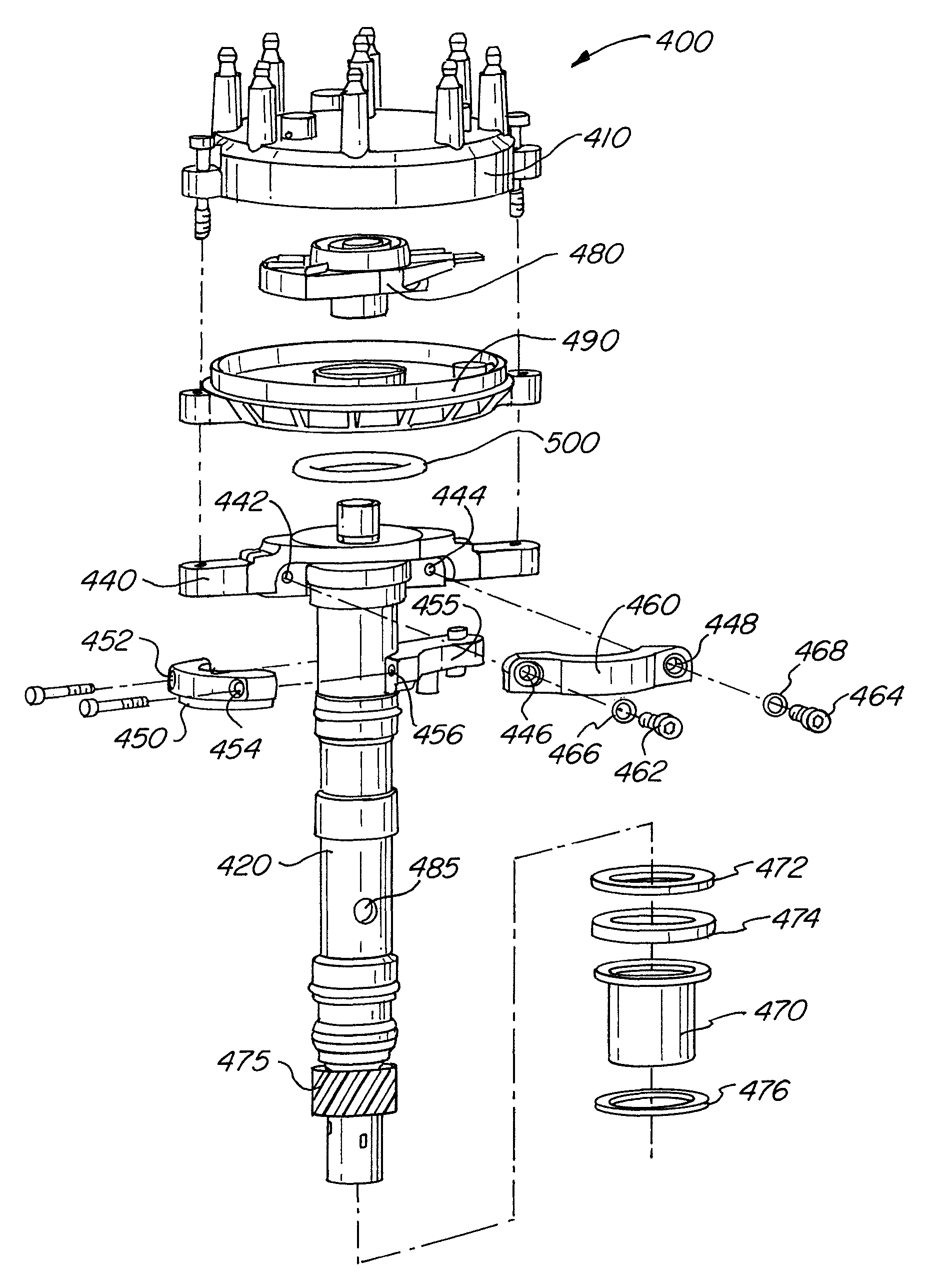 Crank trigger distributor