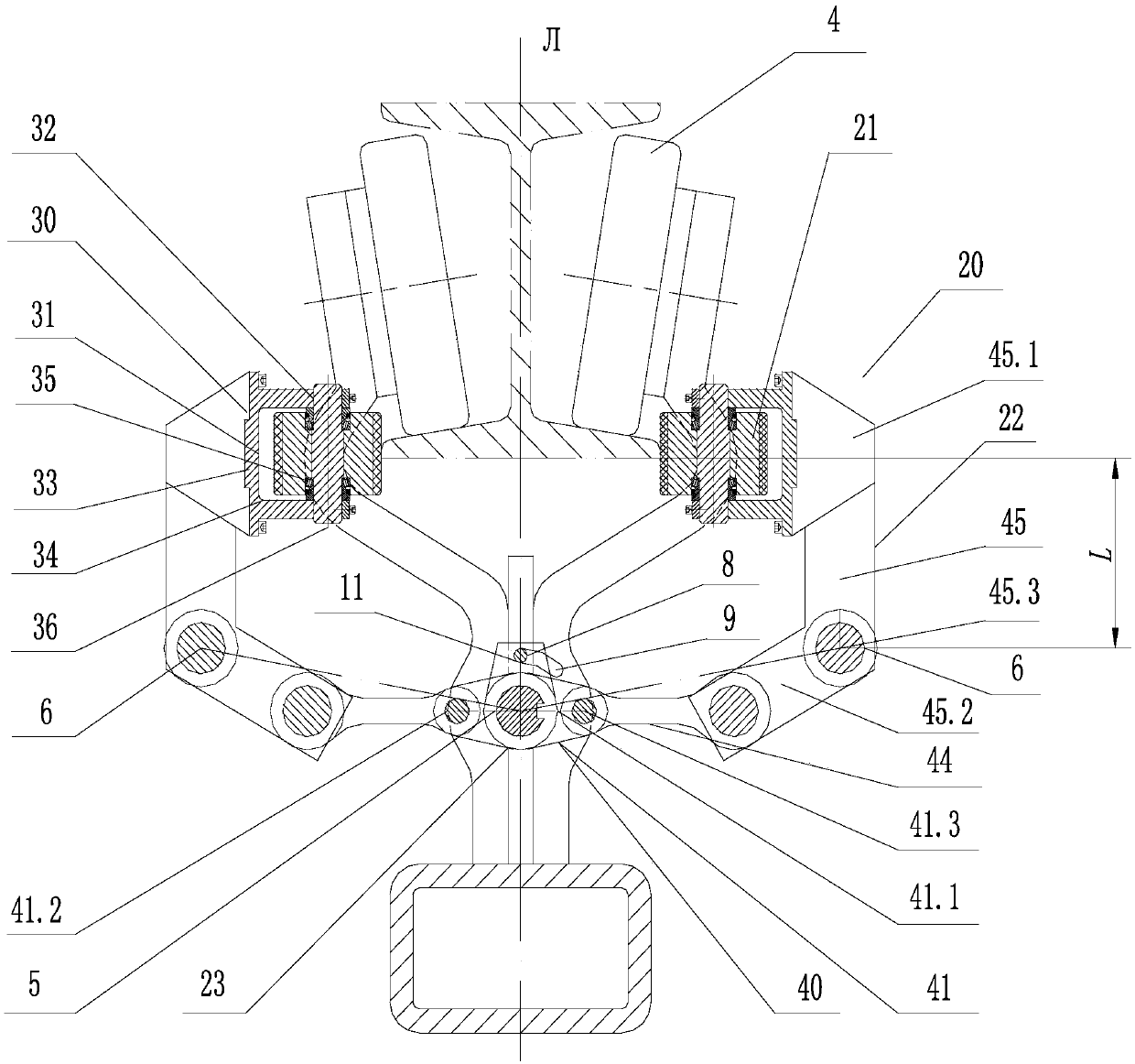 Suspension friction transport trolley guide device