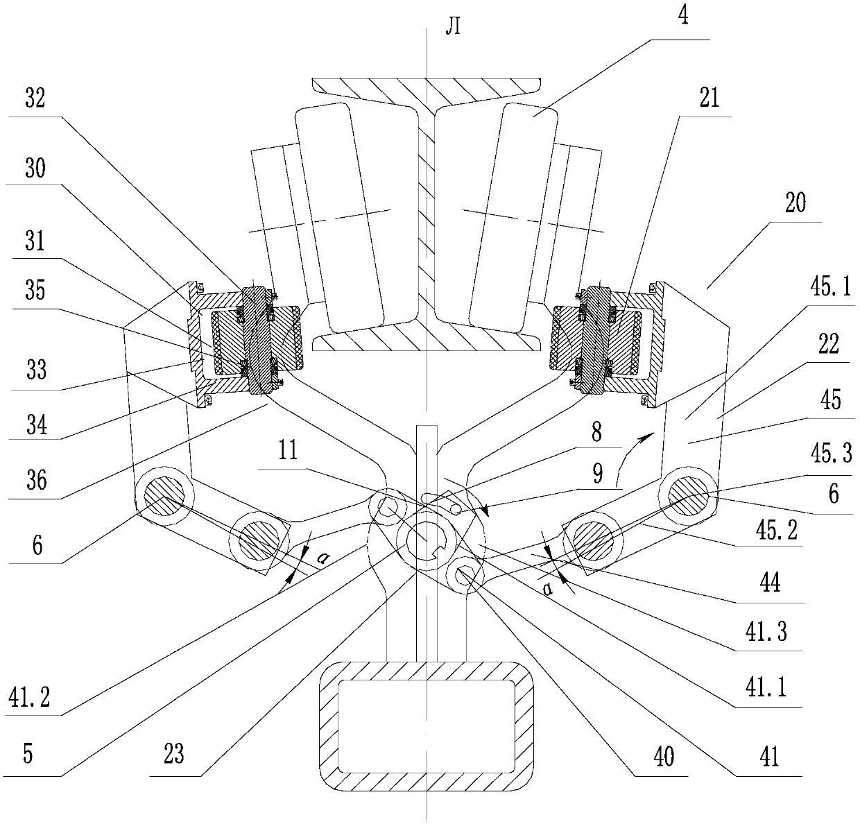 Suspension friction transport trolley guide device